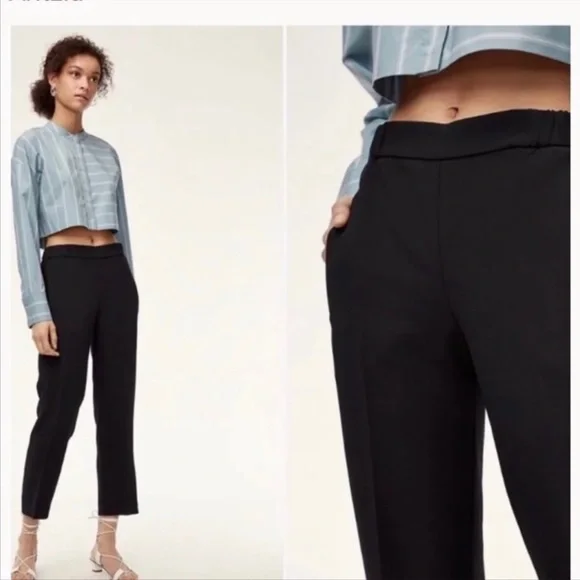 Aritzia Wilfred  Darontal Black Pant 00 - Picture 3 of 13